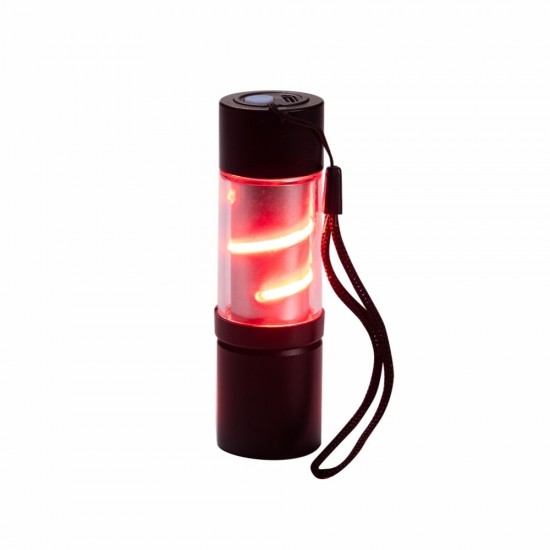 Ліхтарик акумуляторний 2в1 TheGeneral Eridan, з кольоровим підсвічуванням червоний - 100020122-02