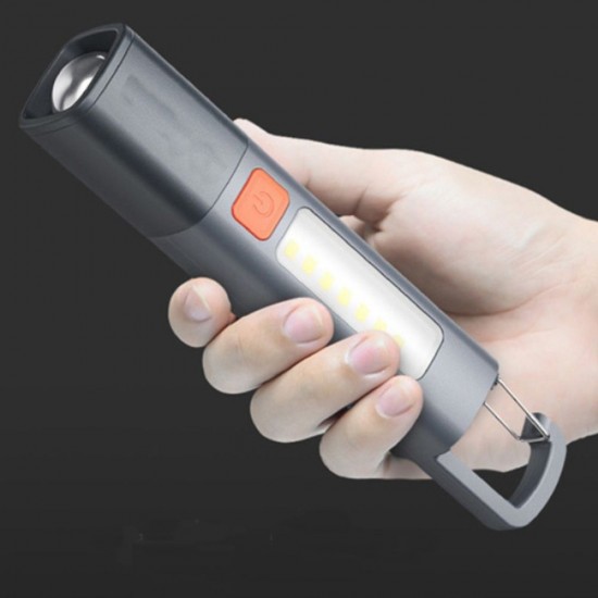 Ліхтарик акумуляторний 2в1 TheGeneral Orion з боковим COB light та карабіном чорний/сірий - 100020219-07 Ліхтарик акумуляторний 2в1 TheGeneral Orion з боковим COB light та карабіном чорний/сірий - 100020219-07