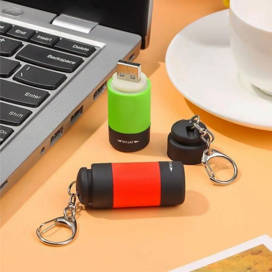 Ліхтарик-брелок акумуляторний TheGeneral Fornax з карабіном чорний/червоний - 100020622-02