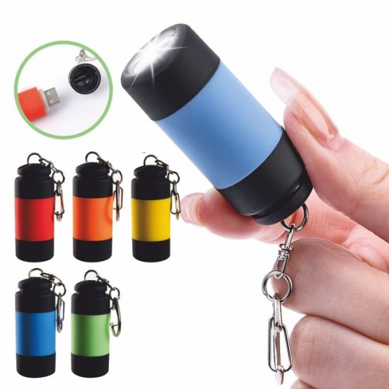 Ліхтарик-брелок акумуляторний TheGeneral Fornax з карабіном чорний/синій - 100020622-03