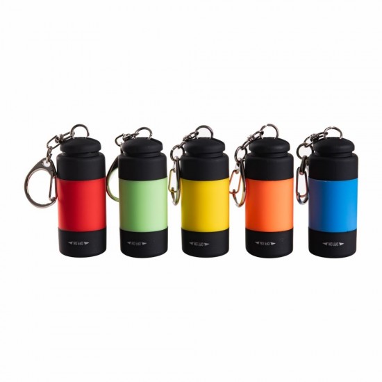 Ліхтарик-брелок акумуляторний TheGeneral Fornax з карабіном чорний/зелений - 100020622-04