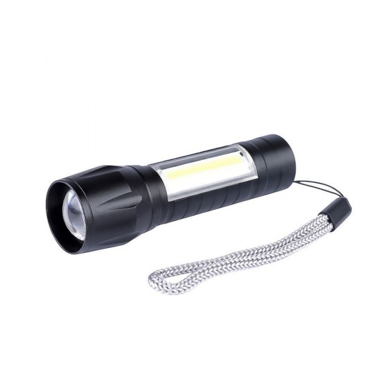 Ліхтарик акумуляторний TheGeneral Zeno з боковим COB light чорний - 100021422-01