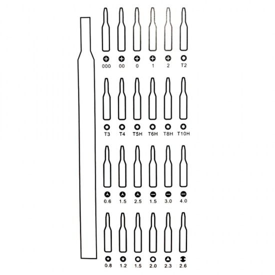 Набір викруток 25в1 TheGeneral NanoPro графітовий - 100030722-11 Набір викруток 25в1 TheGeneral NanoPro графітовий - 100030722-11