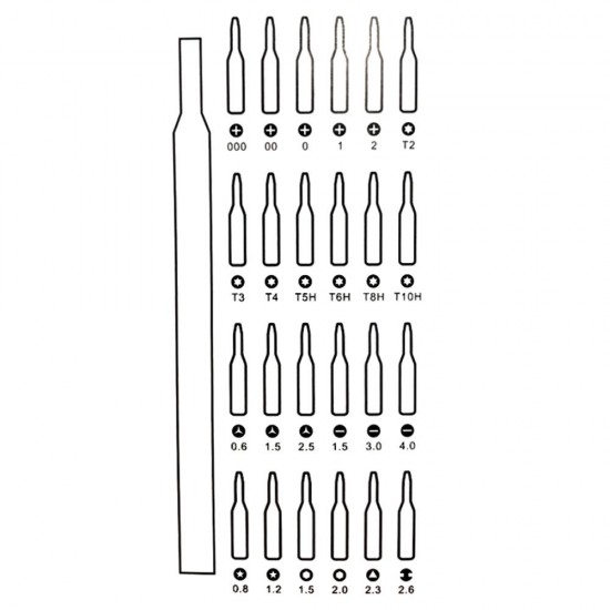 Набір викруток 25в1 TheGeneral FixMate графітовий - 100031019-11 Набір викруток 25в1 TheGeneral FixMate графітовий - 100031019-11