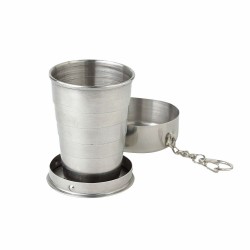 Кухоль складний телескопічний 240 мл сталевий Line Art Nebraska, з карабіном сріблястий - 110053421-77