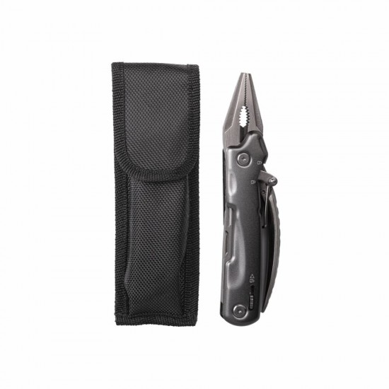 Мультитул 8в1 TheGeneral Ergo One, 145 мм, в чохлі графітовий - 1100MT-11