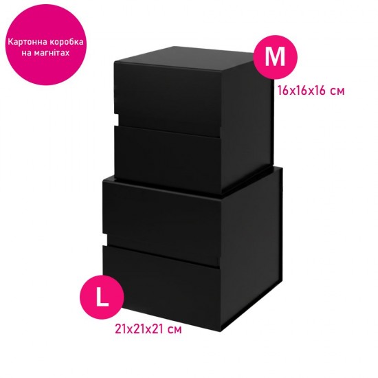 Подарункова коробка 16 х 16 см Bergamo Siena чорний - 120130113M-01