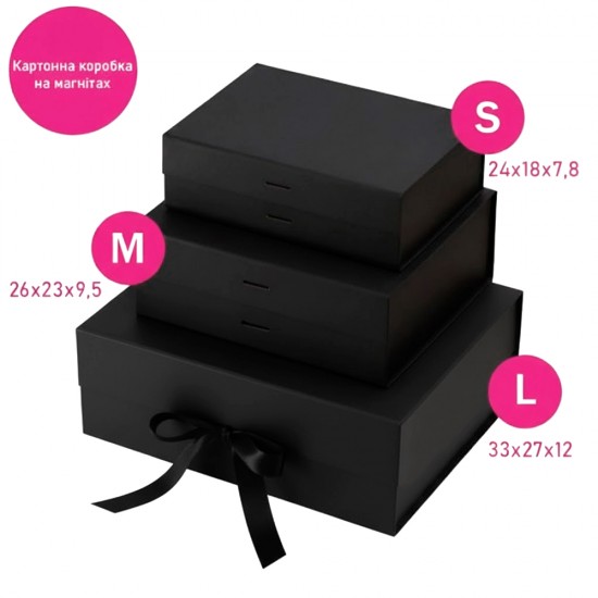 Подарункова коробка 24 х 18 см Bergamo Aurum чорний - 120130213S-01