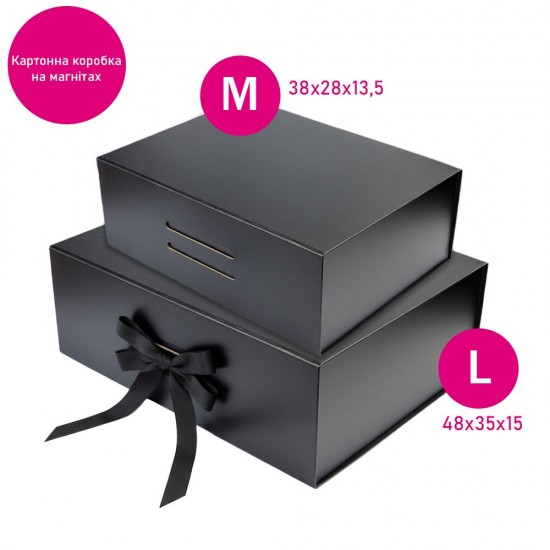 Подарункова коробка 48 х 35 см Bergamo Lorena чорний - 120130513L-01