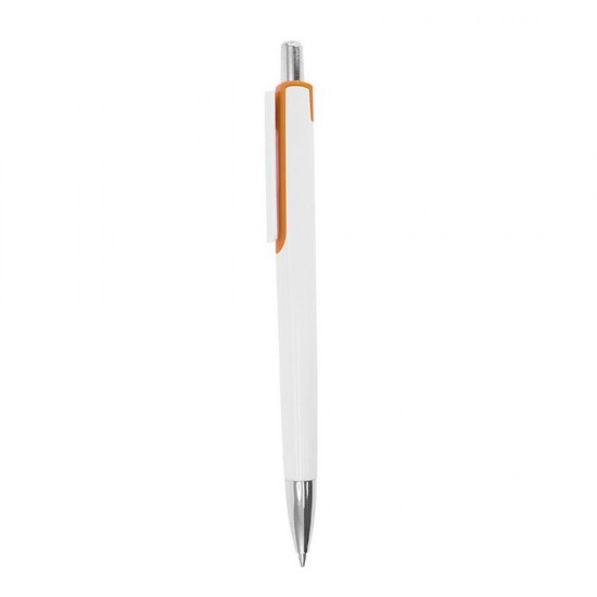 Ручка пластикова білий/помаранчевий - 1511-6