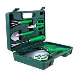 Набір садових інструментів 7в1 Bergamo Gardenia PRO, в кейсі зелений - 1770T-4