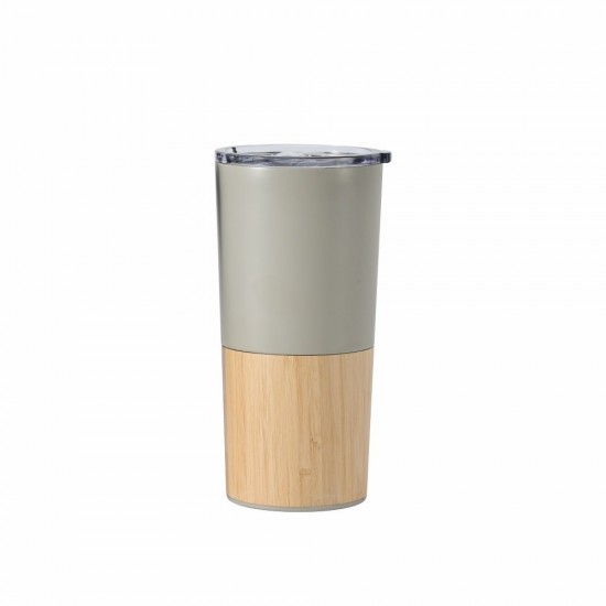 Термокружка 500 мл сталева Line Art Mao, вакуумна бежевий/бамбуковий - 20201-16
