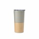 Термокружка 500 мл сталева Line Art Mao, вакуумна бежевий/бамбуковий - 20201-16