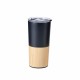 Термокружка 500 мл сталева Line Art Mao, вакуумна темно-синій/бамбуковий - 20201-44