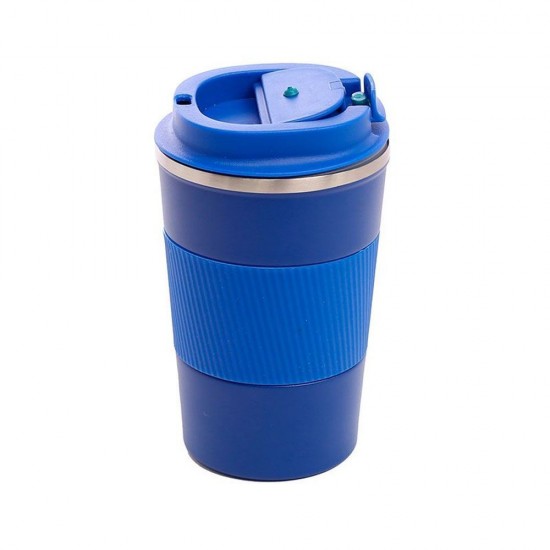 Термокружка 350 мл сталева Line Art Cyprus, вакуумна синій - 20211-03