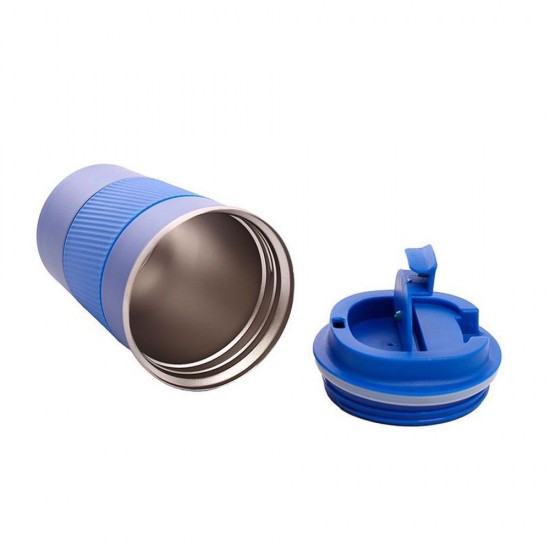 Термокружка 350 мл сталева Line Art Cyprus, вакуумна синій - 20211-03