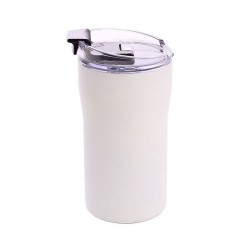 Термокружка 400 мл сталева Line Art Albania, вакуумна білий - 20212-08