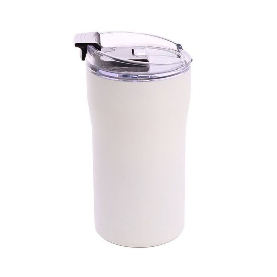 Термокружка 400 мл сталева Line Art Albania, вакуумна білий - 20212-08