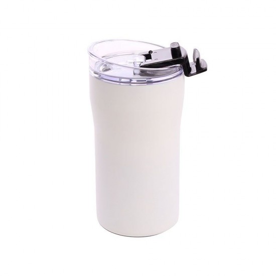 Термокружка 400 мл сталева Line Art Albania, вакуумна білий - 20212-08