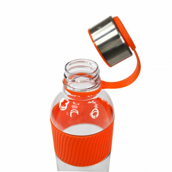 Пляшка для води 850 мл тританова Line Art Limpid помаранчевий - 20222wb-06 Пляшка для води 850 мл тританова Line Art Limpid помаранчевий - 20222wb-06