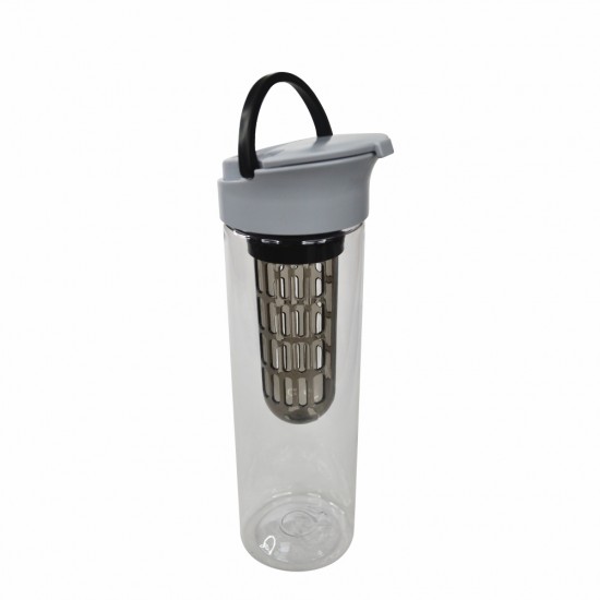 Пляшка для води 800 мл тританова Line Art Clear сірий/чорний - 20223wb-01