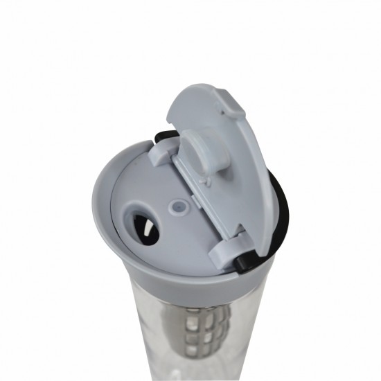 Пляшка для води 800 мл тританова Line Art Clear сірий/чорний - 20223wb-01