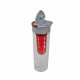 Пляшка для води 800 мл тританова Line Art Clear сірий/червоний - 20223wb-02