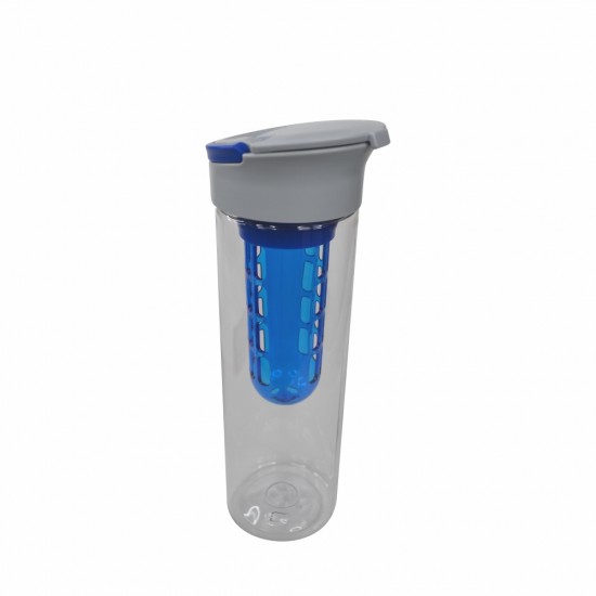 Пляшка для води 800 мл тританова Line Art Clear сірий/синій - 20223wb-03 Пляшка для води 800 мл тританова Line Art Clear сірий/синій - 20223wb-03