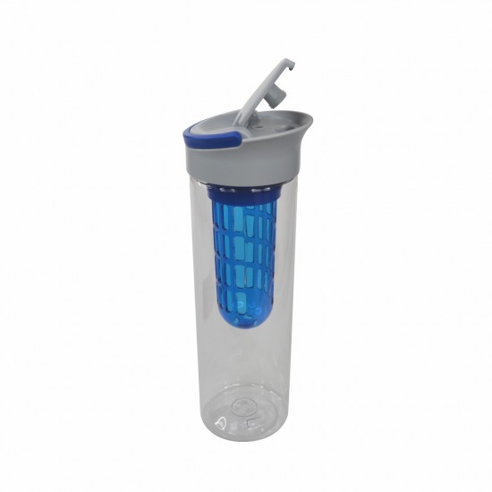 Пляшка для води Clear, тританова, 800 мл сірий/синій - 20223wb-03