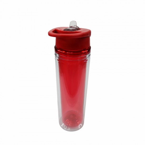 Пляшка для води 620 мл тританова Line Art Liquid червоний - 20225wb-02