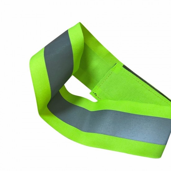 Світловідбиваюча пов’язка з липкою стрічкою Bergamo light неоново-зелений - 2023-rb