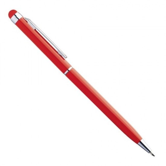 Ручка-стилус металева ТМ Bergamo червоний - 215M-2