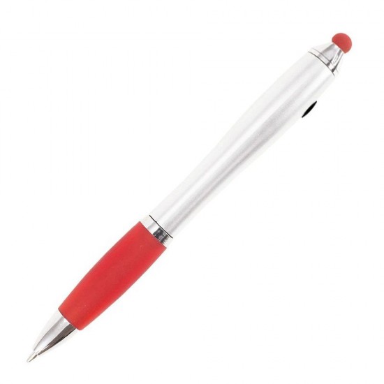 Ручка пластикова, кулькова Bergamo Lightlogo червоний - 2175-2