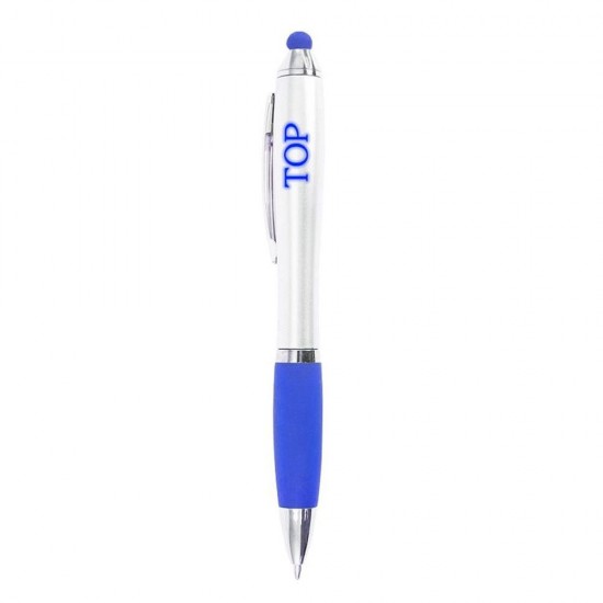 Ручка пластикова, кулькова Bergamo Lightlogo синій - 2175-3