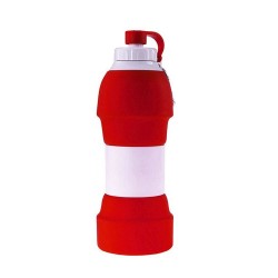 Складна пляшка для води BERGAMO TEMPO, силіконова, 580 мл червоний - 2950B-2