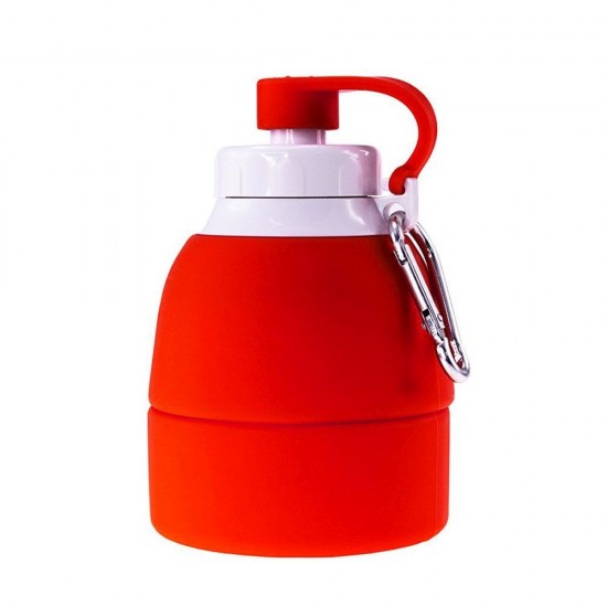 Пляшка для води складна BERGAMO TEMPO, силіконова, 580 мл червоний - 2950B-2