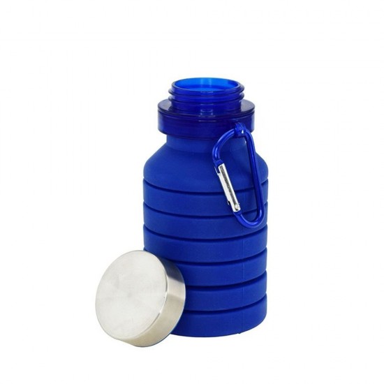Пляшка для води Bergamo PAGODA, силіконова, 550 мл синій - 3000B-3