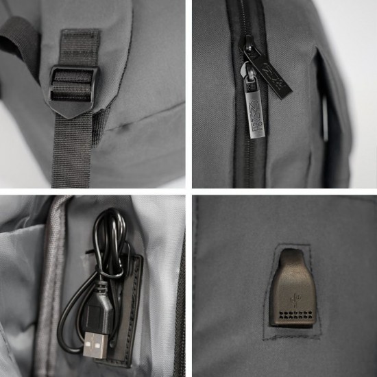 Рюкзак для ноутбука Nikibo Classic сірий - 30010105-07