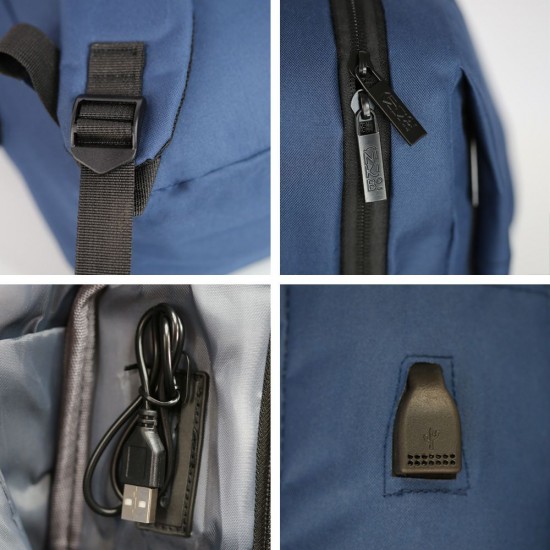 Рюкзак для ноутбука Nikibo Classic темно-синій - 30010105-44