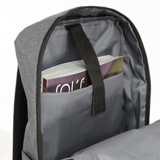 Рюкзак для ноутбука Nikibo Lite зі світловідбивачем сірий - 30010205-07