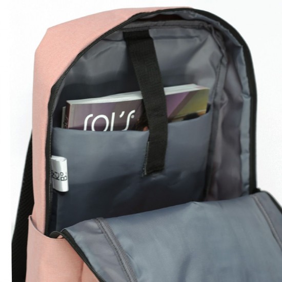 Рюкзак для ноутбука Nikibo Lite зі світловідбивачем рожевий - 30010205-12