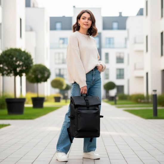 Рюкзак роллтоп Nikibo Trekker чорний - 30011105-01