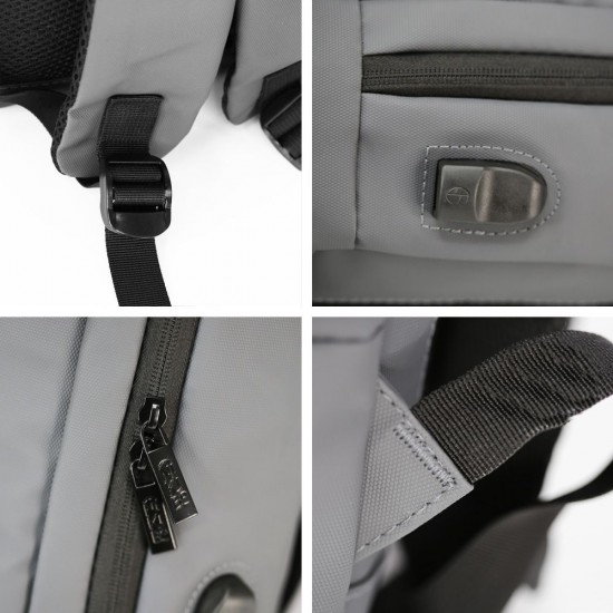 Рюкзак для ноутбука Nikibo Essential зі світловідбивачем сірий - 30011205-07 Рюкзак для ноутбука Nikibo Essential зі світловідбивачем сірий - 30011205-07