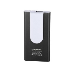 Повербанк 3000 mAh Bergamo HitClip, з кліпсою, світлодіодний індикатор білий/чорний - 3009.1