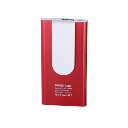 Повербанк 3000 mAh Bergamo HitClip, з кліпсою білий/червоний - 3009.2