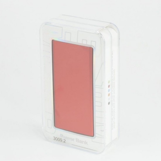 Повербанк 3000 mAh Bergamo HitClip, з кліпсою білий/червоний - 3009.2