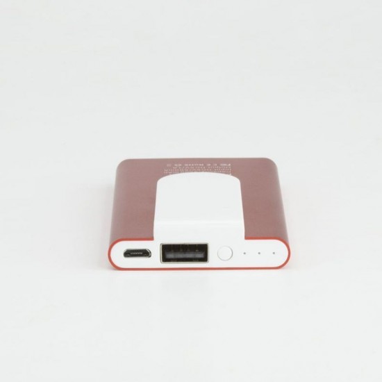 Повербанк 3000 mAh Bergamo HitClip, з кліпсою білий/червоний - 3009.2