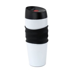 Термокружка 400 мл сталева Bergamo Mario білий/чорний - 310-1