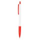 Ручка пластикова, кулькова Bergamo Thin Pen білий/червоний - 3505-2