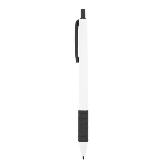 Ручка пластикова, кулькова Bergamo Tender білий/чорний - 3510-1